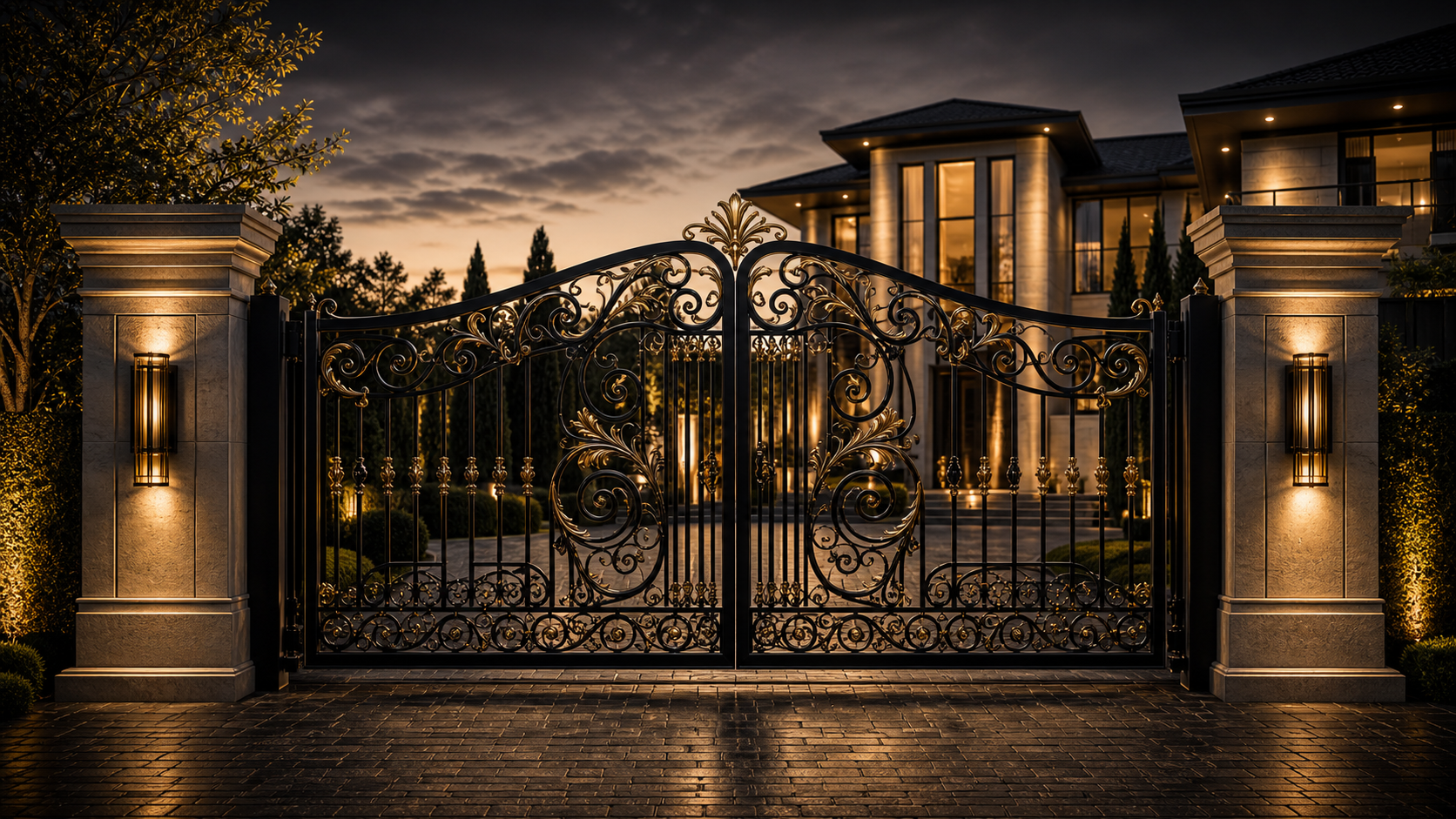 Custom iron gate for New York property