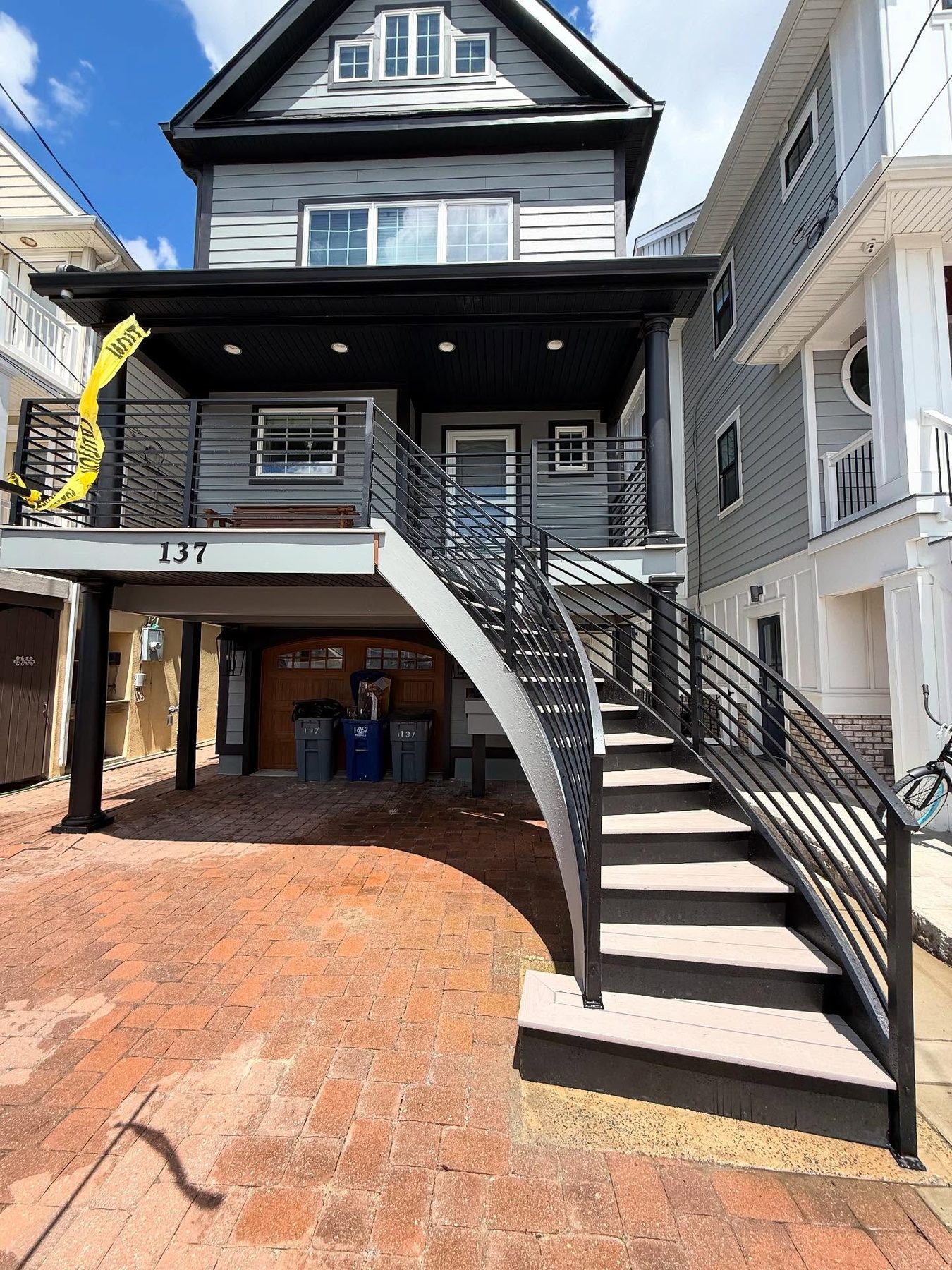 Curved Exterior Stair Rail