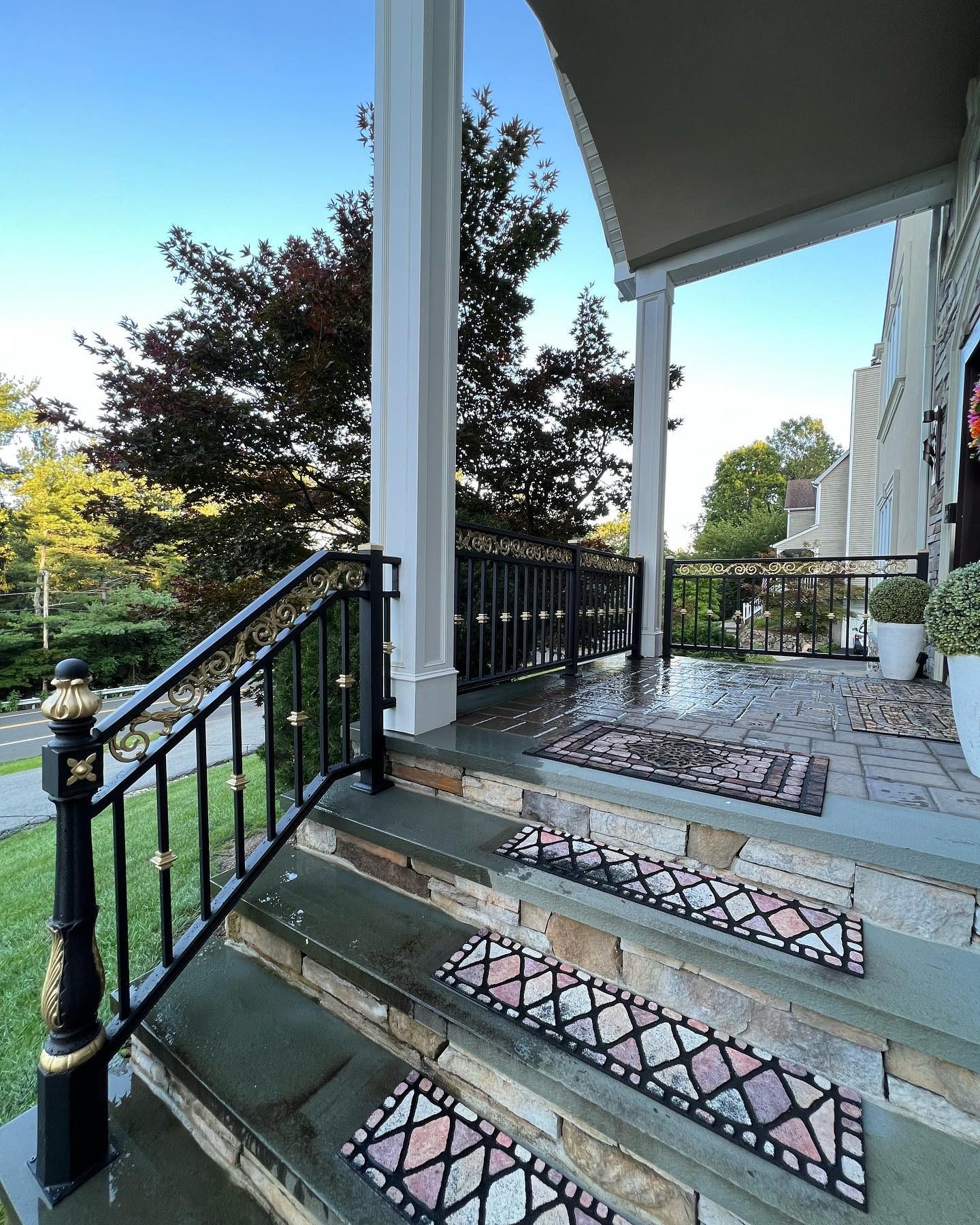 Geometric Porch Rail